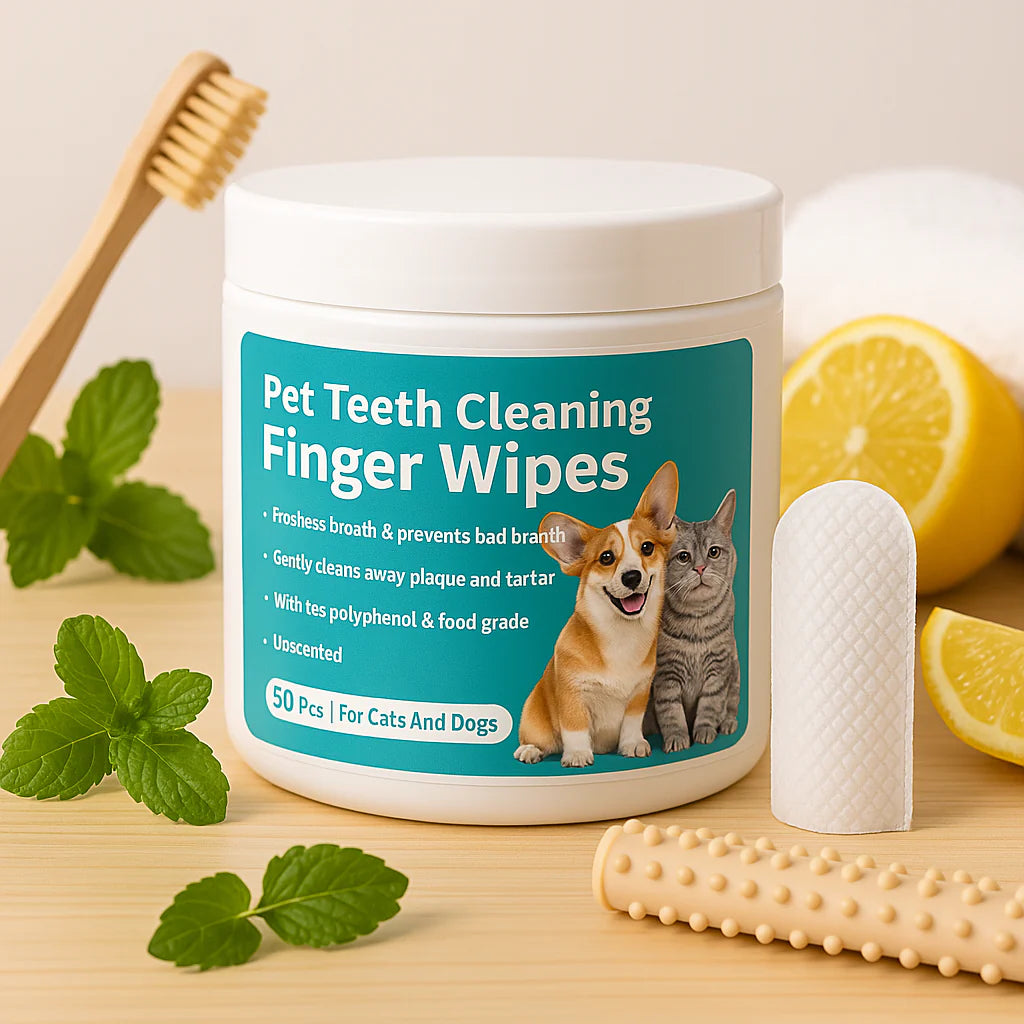 PetAmor Natural Pet Dental Finger Wipes